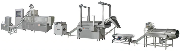 Automatic Frying Nacho Chip Corn Tortilla Chips Making Machine