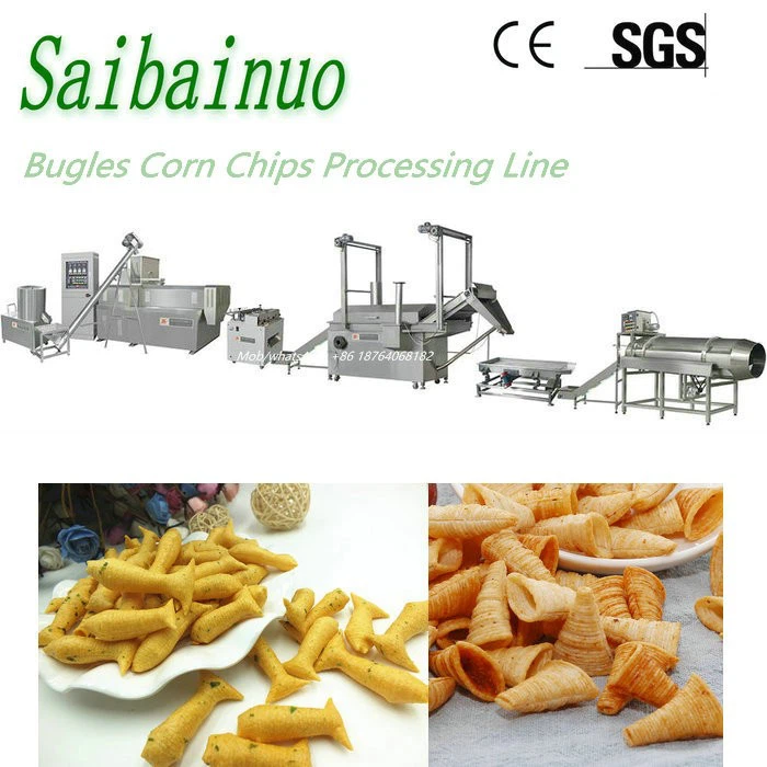 Bugles Fried Corn Chips Extruder Making Machine